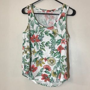 A New Day Jersey Knit Bright Floral Print Tank Top